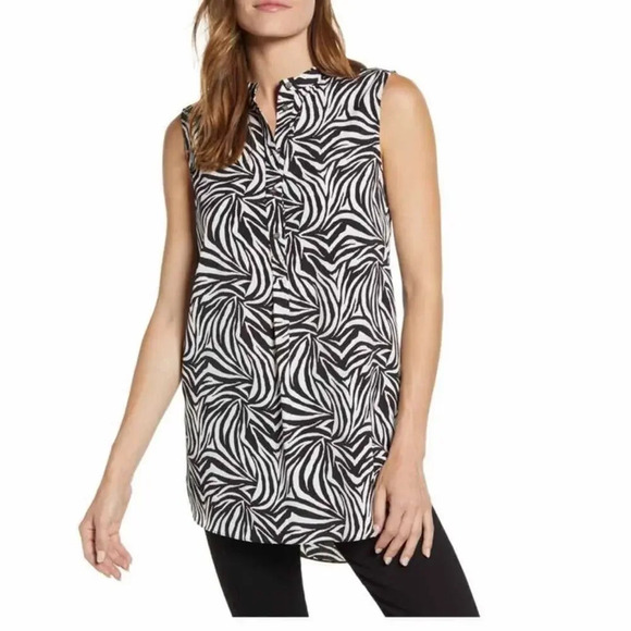 NWT Vince Camuto Sleeveless Zebra Print Tunic XXL - Picture 1 of 9